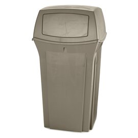 waste container RANGER 132.5 ltr plastic beige 2 flaps  L 546 mm  B 546 mm  H 1041 mm product photo