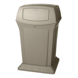 waste container RANGER 170.3 l plastic beige 2 flaps  L 630 mm  B 630 mm  H 1054 mm product photo