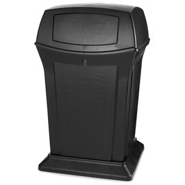 waste container RANGER 170.3 l plastic black 2 flaps  L 630 mm  B 630 mm  H 1054 mm product photo