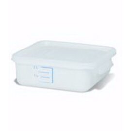 Rectangular space-saving container, 3.8 L, white, dimensions 22.2 x 21.1 x 12.1 cm, polyethylene product photo