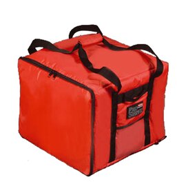 pizza catering bag red  • insulated  | 431 mm  x 431 mm  H 330 mm product photo