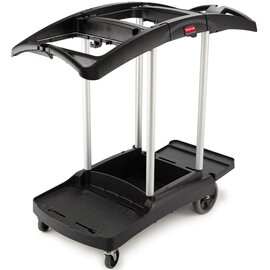 triple-capacity-cleaning trolley black 2 swivel castors|2 fixed castors 1314 mm  x 559 mm  H 1118 mm product photo