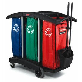 FG9T9301 Recycling-Sack -Set mit Universal-Recyclinsymbol - 3 Stück insgesamt je einer in rot, grün und blau product photo