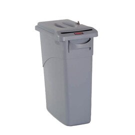 waste bin 87 ltr plastic grey  L 510 mm  B 270 mm  H 760 mm product photo