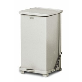 defender dustbins 45 ltr steel white self-closing with pedal fireproof self-extinguishing  L 305 mm  B 305 mm  H 584 mm product photo