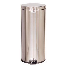 pedal bin small 30.3 l stainless steel self-closing with pedal Ø 330 mm  H 700 mm product photo