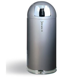 waste container EasyStep 56 ltr stainless steel self-closing with pedal fireproof Ø 381 mm  H 915 mm product photo