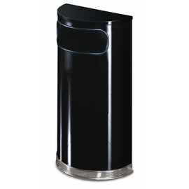 waste container DESIGNER LINE 34 ltr steel black aperture at the front  L 458 mm  B 229 mm  H 813 mm product photo