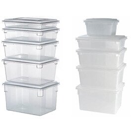 food container polycarbonate clear transparent 19 ltr flat  L 457 mm  B 660 mm  H 89 mm product photo