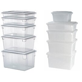 food container polycarbonate clear transparent 7.6 ltr  L 457 mm  B 305 mm  H 89 mm product photo