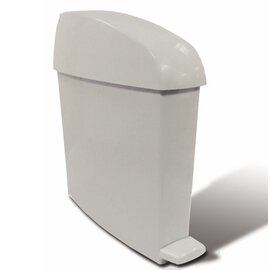 sanitary bin 12 ltr plastic grey with pedal  L 140 mm  B 463 mm  H 480 mm product photo