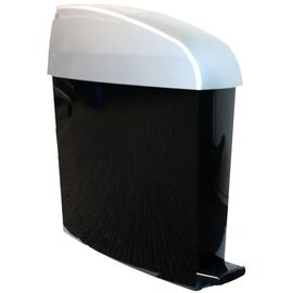 sanitary bin 12 ltr plastic white black with pedal  L 140 mm  B 463 mm  H 480 mm product photo