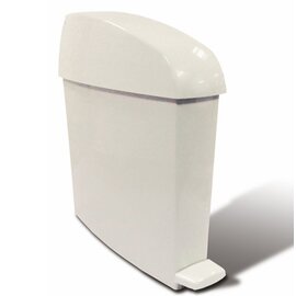 sanitary bin 12 ltr plastic white with pedal  L 140 mm  B 463 mm  H 480 mm product photo