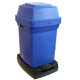 nappy pail NAP2 65 ltr plastic blue with pedal  L 410 mm  B 470 mm  H 770 mm product photo