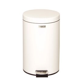 pedal bin small 13.2 l steel white self-closing with pedal Ø 292 mm  H 435 mm product photo
