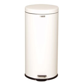 pedal bin small 30.3 l steel white self-closing with pedal Ø 330 mm  H 700 mm product photo