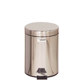 pedal bin small 5.6 l stainless steel self-closing with pedal Ø 255 mm  H 335 mm product photo