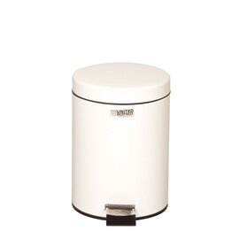 pedal bin small 5.6 l steel white self-closing with pedal Ø 255 mm  H 335 mm product photo