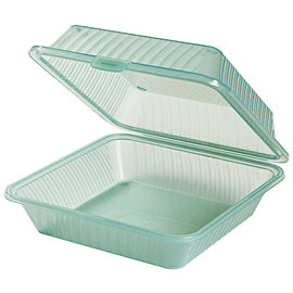 reusable meal tray PP green | 230 mm x 235 mm H 95 mm product photo