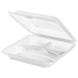 reusable meal tray PP white | 230 mm x 235 mm H 65 mm product photo
