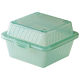 reusable hamburger box PP green | 125 mm x 130 mm H 80 mm product photo
