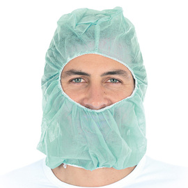 astronaut's hood one-size-fits-all HYGOSTAR green PP fleece product photo