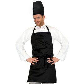 bib apron made of polycotton cotton black  L 950 mm  H 1000 mm product photo