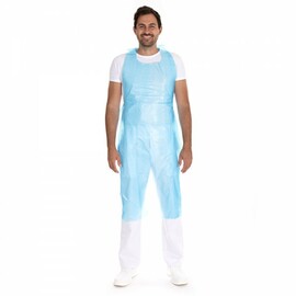disposable aprons in a bag HYGONORM blue HDPE 12 my L 700 mm H 1250 mm product photo