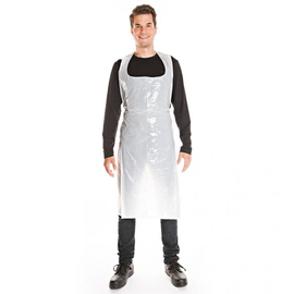 disposable aprons | LDPE white blocked 33 µm  L 750 mm  H 1250 mm product photo