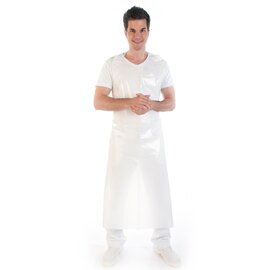 PE Aprons disposable polyethylene 25 µm white  L 700 mm  H 1250 mm product photo