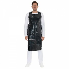 disposable aprons HYGOSTAR black LDPE (low density polyethylene) 60 my L 750 mm H 1250 mm product photo