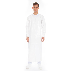 Sleeve apron | TPU white  L 900 mm  H 1400 mm product photo