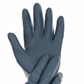 chemical protective gloves GRANDE M latex Chloropren petrol | 300 mm product photo  S