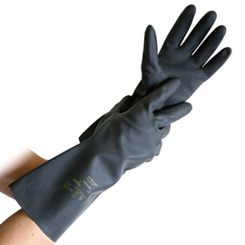 chemical protective gloves ANTIACIDO S black 330 mm product photo