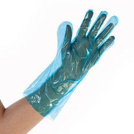 LDPE gloves SOFTLINE one-size-fits-all polyethylene blue product photo