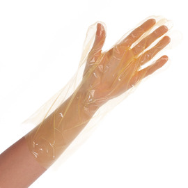 LDPE gloves SOFTLINE one-size-fits-all polyethylene yellow product photo