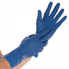 chemical protective gloves S latex blue | 300 mm product photo
