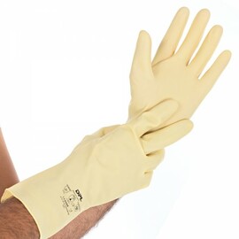 chemical protective gloves S latex natural-coloured | 300 mm product photo