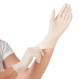 Latex gloves MED GRIP XL latex white powder-free | disposable product photo