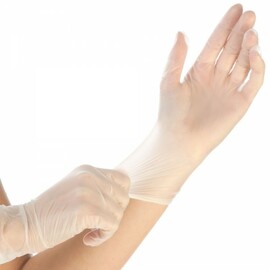 examination gloves IDEAL VIRUS XXL vinyl transparent | 240 mm product photo