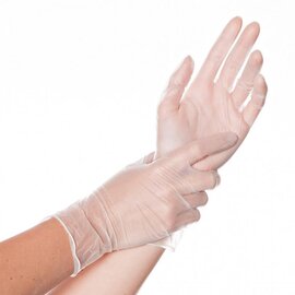 disposable glove IDEAL LIGHT XXL vinyl white powder-free | disposable product photo