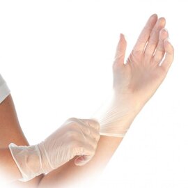 disposable glove IDEAL FIT XL vinyl white powder-free | disposable product photo
