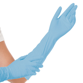 nitrile gloves S blue EXTRA SAFE SUPERLONG • powder-free L 400 mm product photo