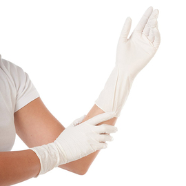 nitrile gloves M white SAFE LONG LIGHT • powder-free product photo