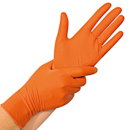nitrile gloves XL orange POWER GRIP • powder-free product photo