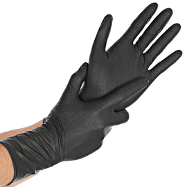 nitrile gloves S black POWER GRIP LONG • powder-free product photo