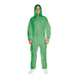 overall LIGHT L PP fleece green with hood product photo