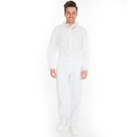 overall ECO L PP fleece white product photo