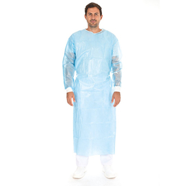 protective gown ULTRA PROTECT M PP | PE fully laminated blue L 1340 mm product photo