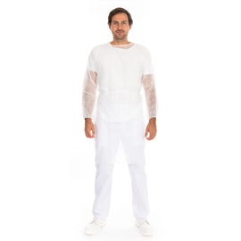 Smock with arm elastic ECO L PP fleece white L 1150 mm product photo